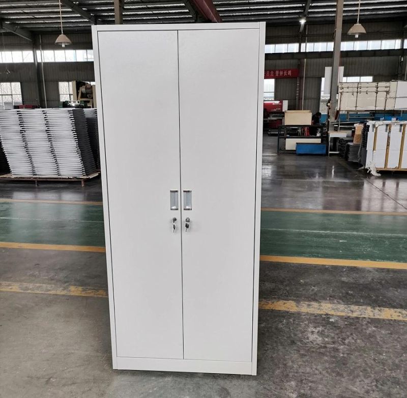 High Quality Steel Almirah Two Doors Metal Wardrobe