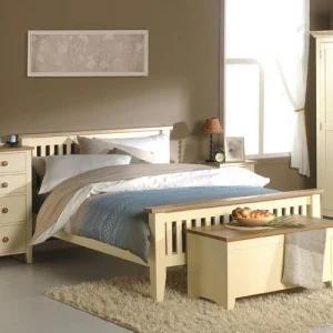Bedroom Set Furniture, White Painted Double Bed, King Size Wooden Bed