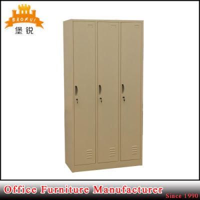 3-Door Metal Wardrobe for Office Home Hospital Gym Use