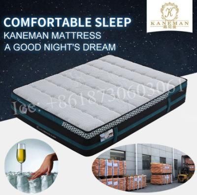 Luxury 15inch Memory Foam Bed Mattress Hotel Pocket Spring Mattress