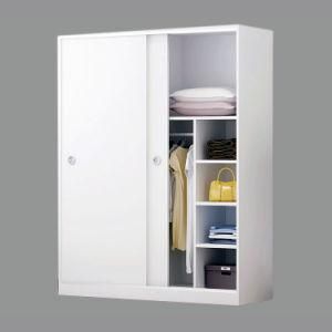 White Cheap Price Simple Design Customized Dimension Sliding Door Wardrobe