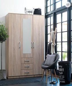 Modern Door MDF Wooden Clothes Mirror Bedroom Corner Wardrobe Closet Furniture