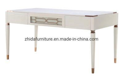 White Wooden Antique Style Italy Design Luxury Middle East Style Golden Home Furniture Bedroom Dresser with Drawer