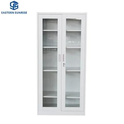 Full Glass Swing Door Storage Filing Cabinet for Office