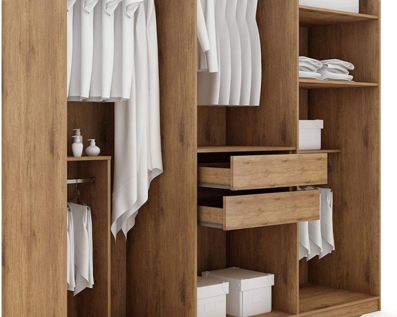 Available 4 Drawers White Pb Melamine Wardrobe