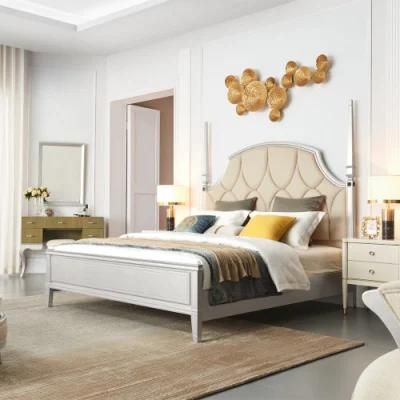 Factory Wholesale New Wall Bedding Wooden King Size Leather Bedroom Bed Furniture Set
