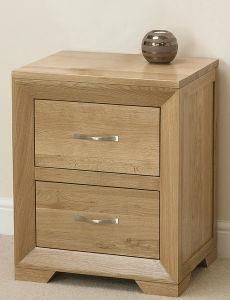 Solid Oak Two Drawer Bedside Cabinet (HSV-001)