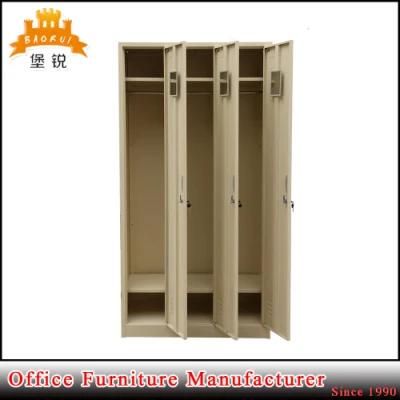 Three Door Locker Metal Bedroom Wardrobe Cabinet
