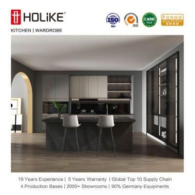 Modern Wooden MDF Island Shape Cupboard Home Furniture Kitchen Cabinet