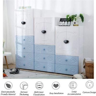 Kids Furniture Modern Plastic Drawer Storage Cabinets with Many Drawers