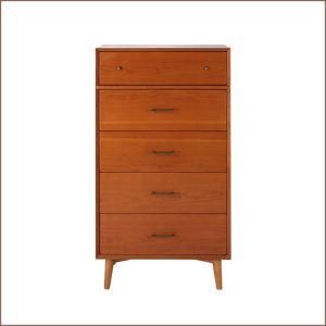 Wood Cherry Sideboard Storage Cabinet 5 Drawer Dresser Chest