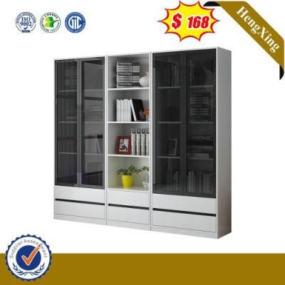 Home Bedroom Furniture Black Glass Swing Door Melamine Closet