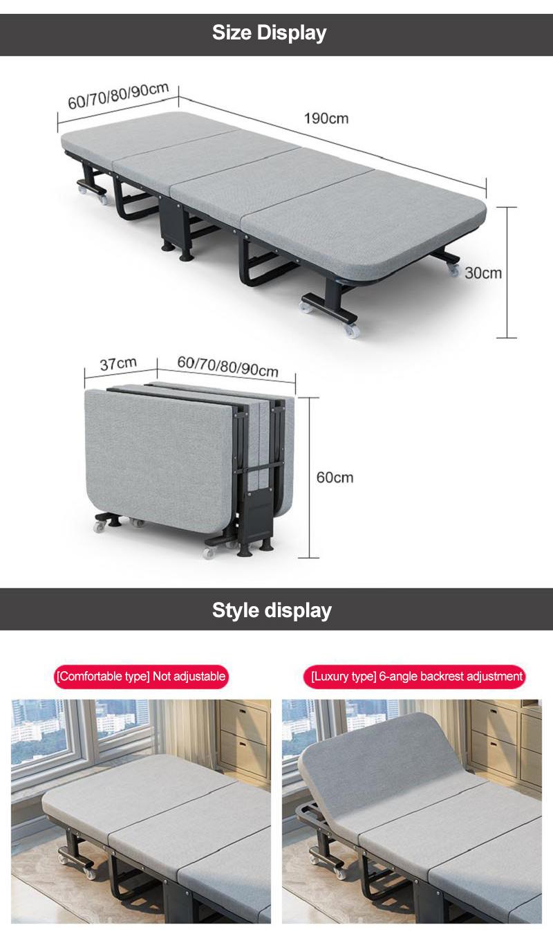 Best Selling Wholesale Folding Sleeping Bed Movable Multifunction Steel Furniture