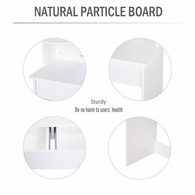Particle Board Dressing Table with Mirror