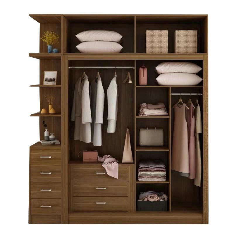 Factory Modern Solid Wood Bedroom Furniture Living Room Wardrobe