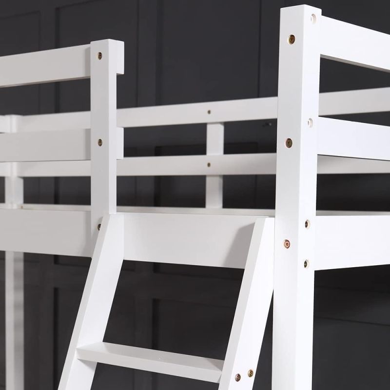 Bedroom Simple White Solid Wood Single Double General Purpose K/D Student Bed