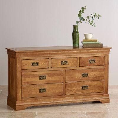 Rustic Vintage Solid Oak Wood 3+4 Drawer Chest