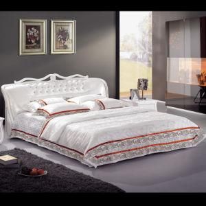 High Quality White Stitiching Queen Bed (909)