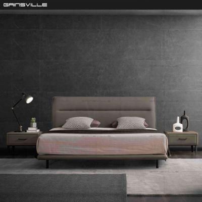 Chinese Factory Manufacturing Cheap Leather Double Bed for Bedroom