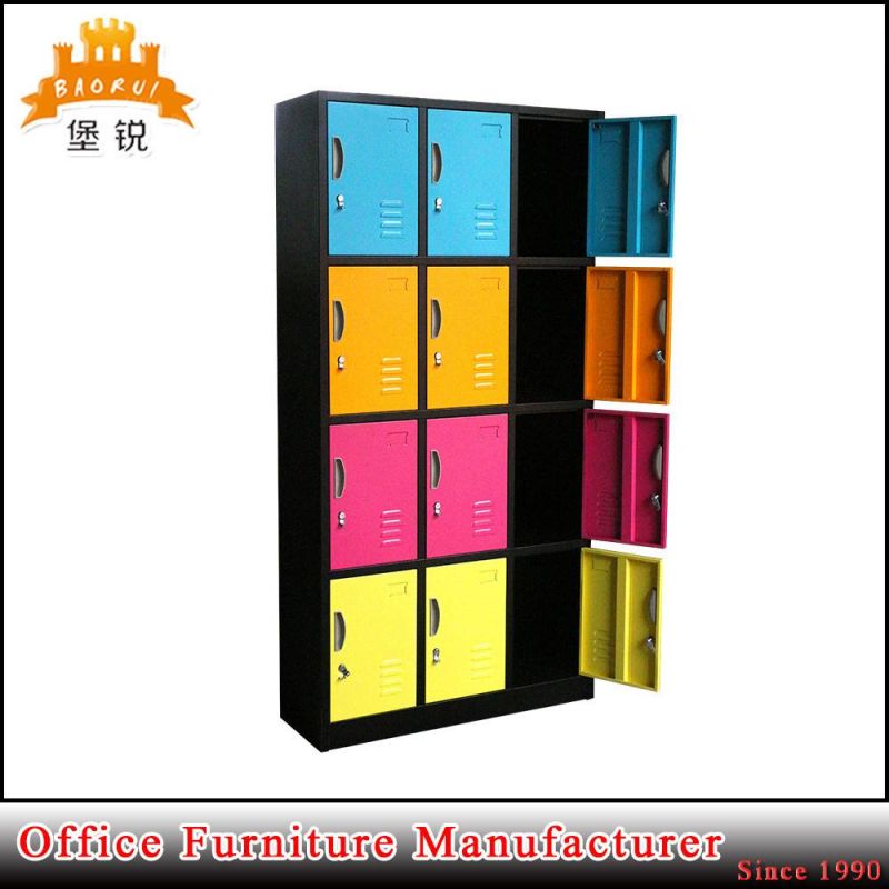 Bas-031 Best Selling Colorful School 12 Door Storage Steel Locker
