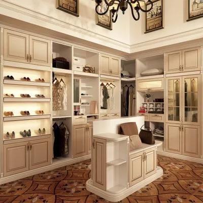 Indoor Bedroom Shoe Rack and White Large Clothing Storage PVC Wood Wardrobe Closet