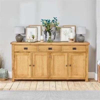 Rustic Oak Large 3 Door 3 Drawer Sideboard