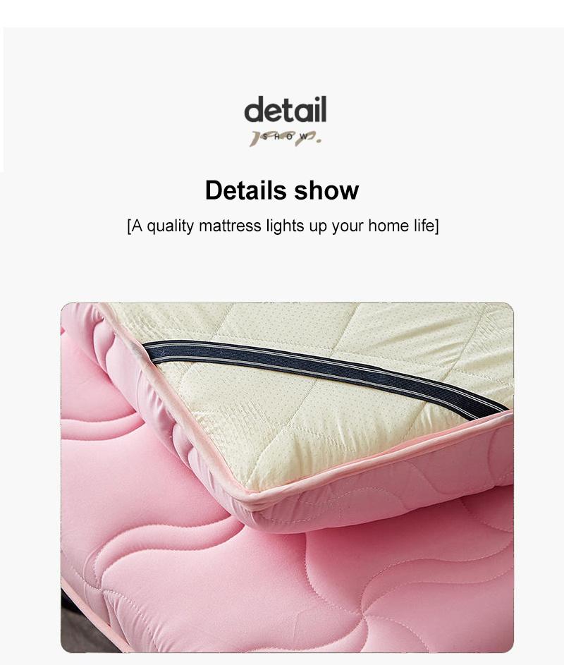 Camping Bed Quilted Pad Thin Portable Lightweight Comfortable Double
