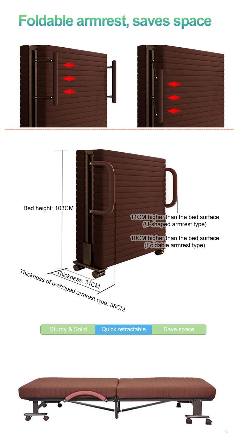 Wholesale Folding Bed Ultralight Bedroom Furniture Adjustable Movable for Outdoor