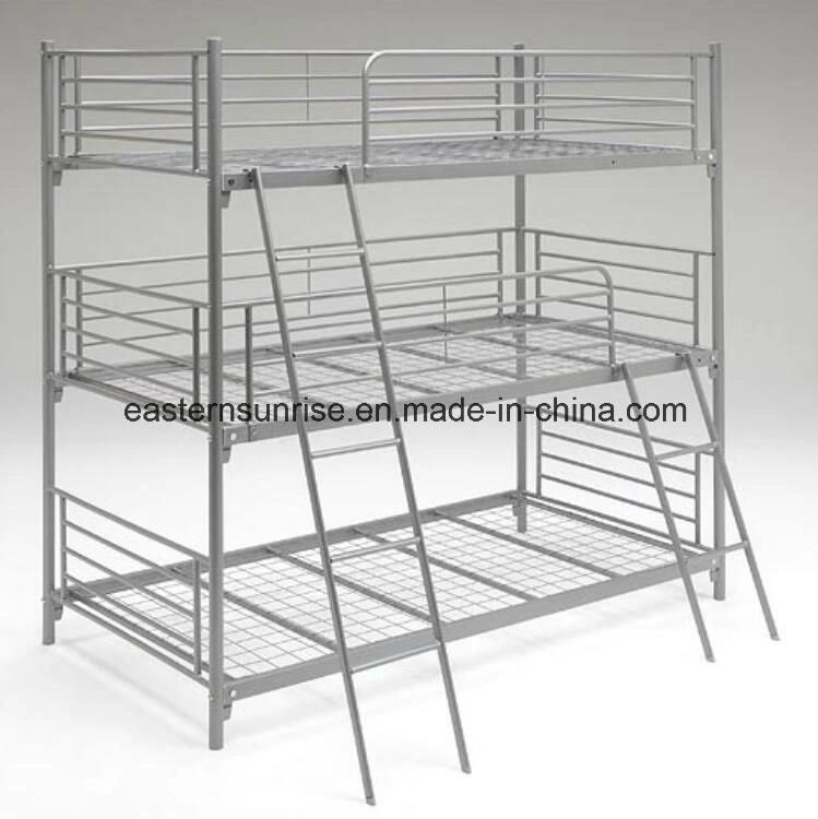 Kids Adult Metal Triple Bunk Bed for School and Hotel