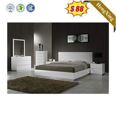 Italian Style Wooden White Living Room Home Bedroom Furniture Set Melamine Sofa Double Bed