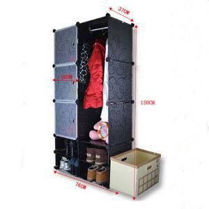 4 Doors PP DIY Folding Clothes Wardrobes