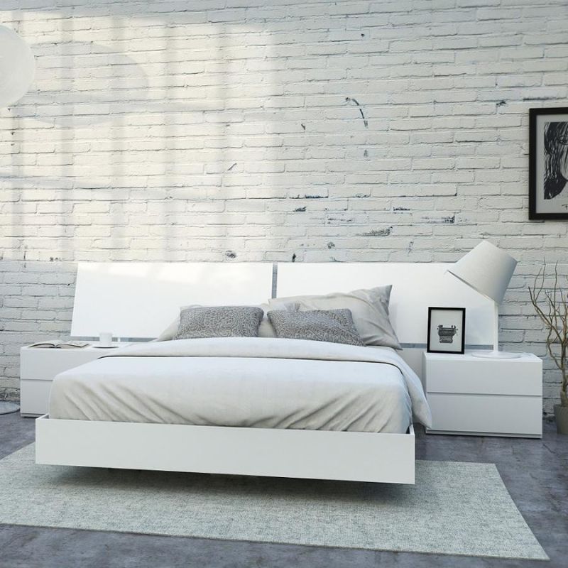 11naa037 Modern Simple Bedroom Furniture Set Wooden Melamine Home Furniture