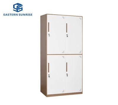 Changing Room Metal 4 Door Storage Clothes Locker Wardrobe