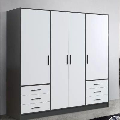 Competitive Wholesale Price Wooden Bedroom Furniture Swing Door Wardrobe