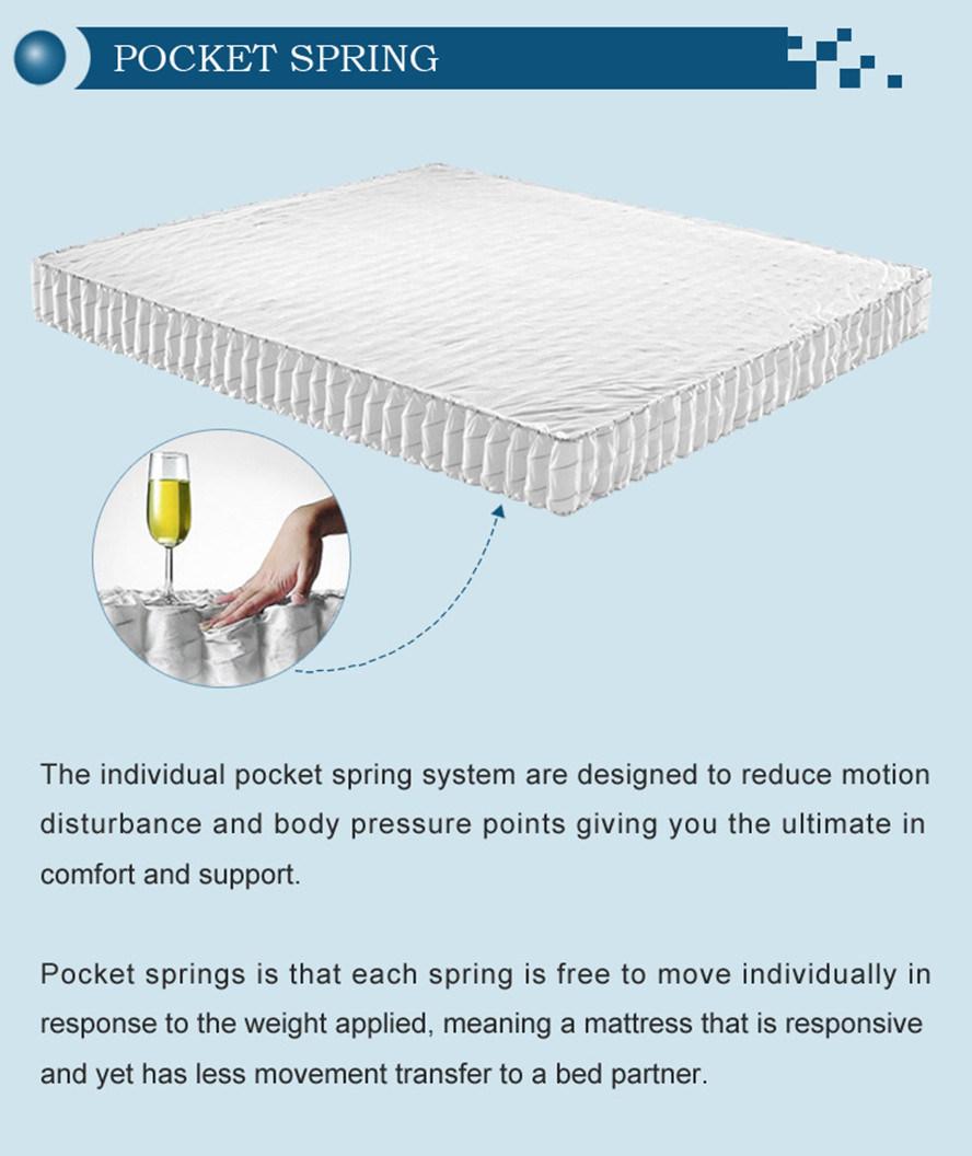 Compressed Bedroom Furnitue Pocket Spring Mattress Hotel Mattress in a Box
