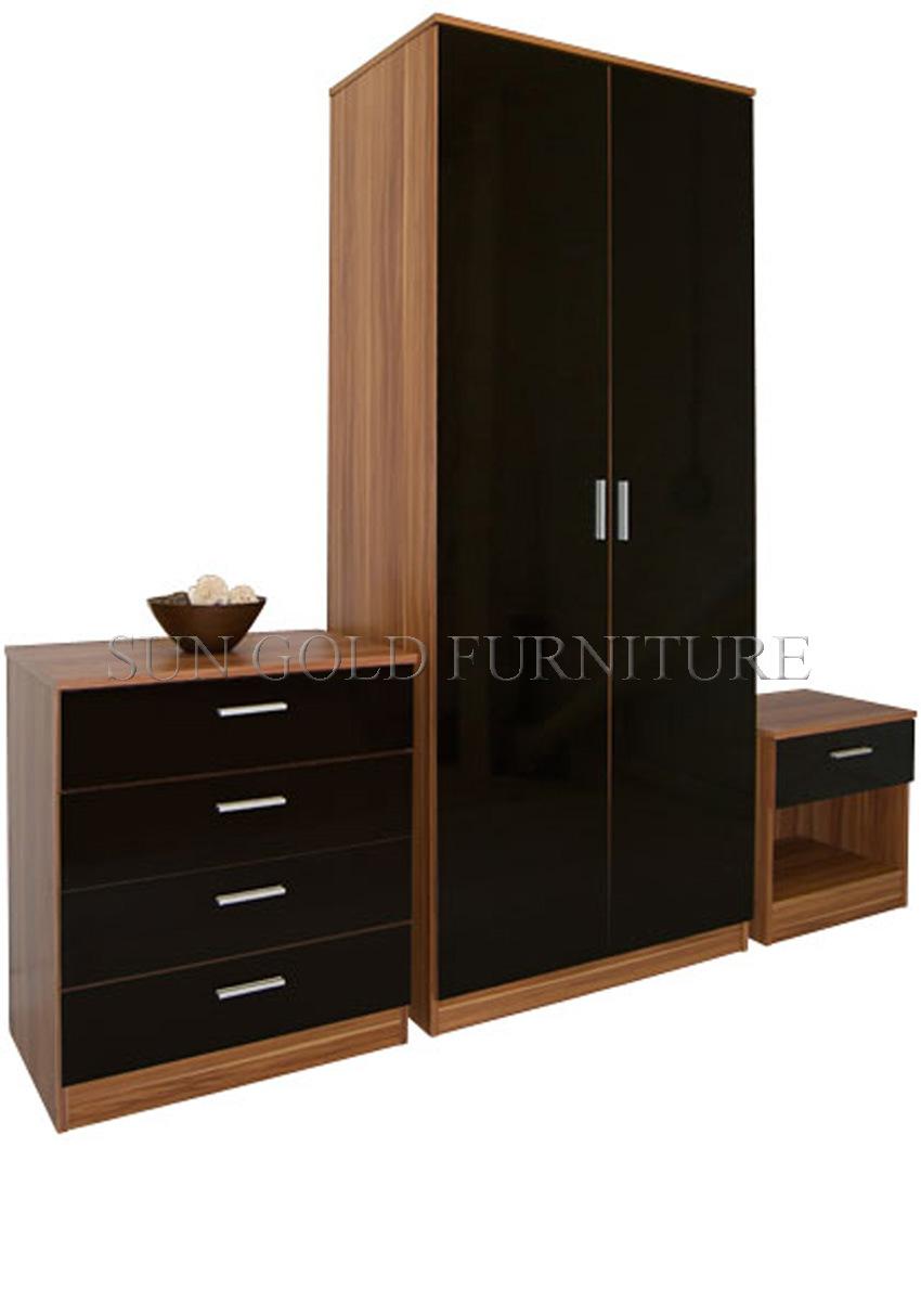 China Simple Style Wooden Wardrobe Bedroom Sets (SZ-WD028)