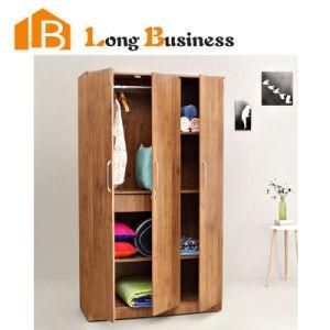 Wooden Veneer Finished Wardrobe with Clear Painted