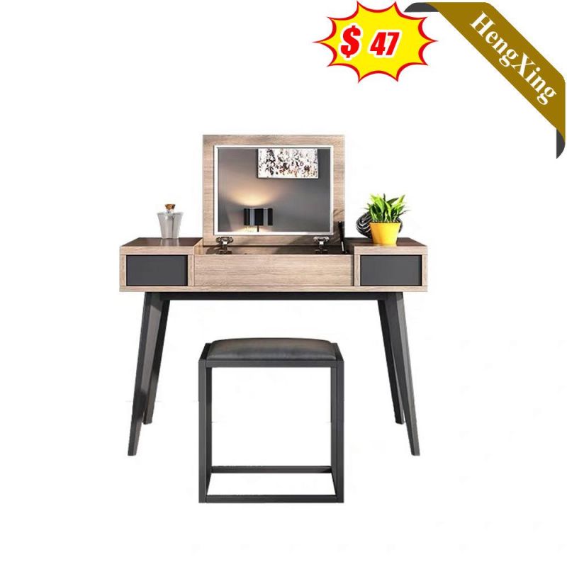 Nordic Simple Style Bedroom Hotel Home Furniture Wooden Computer Dressing Storage Table with Chair