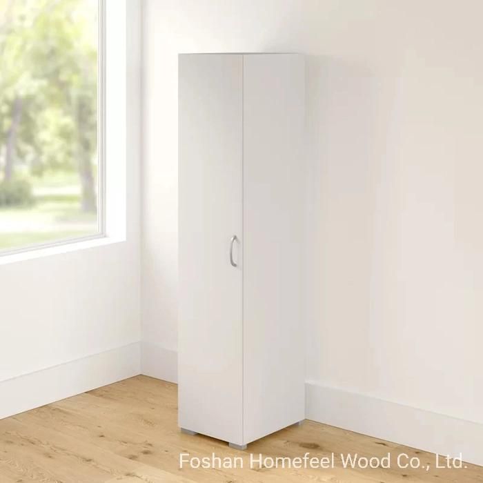 Wholesale Simple Single Door Wooden Bedroom Furniture Cloth Wardrobe