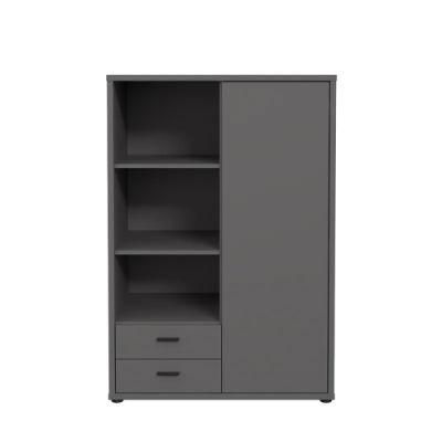 Modern Black Minimalist Style Locker Bedroom High Quality Wooden Wardrobe