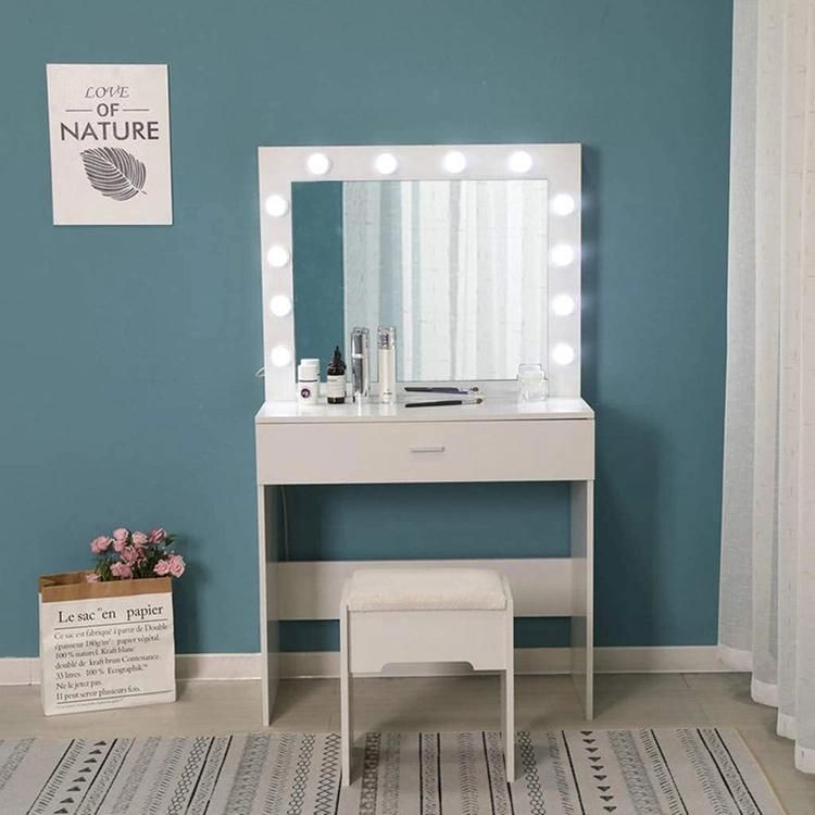 Multi-Purpose Wood Dresser with LED Lights and Mirror