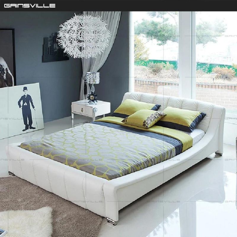 Factory Offer Scandinavian Style Modern Contemporary King Size Platform Bed