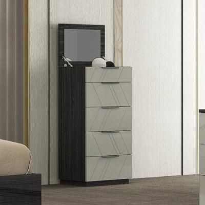 Nova Novelty 5-Drawer Chest Features a Built in Mirror and Jewelry Storage