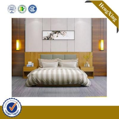 Unfolded Non-Adjustable Bedroom Furniture Bed with Night Stands