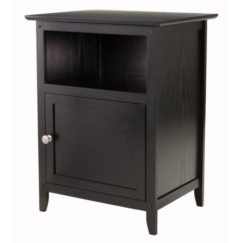 Nova Espresso Bedside Table Mini Bookcase for Bedroom