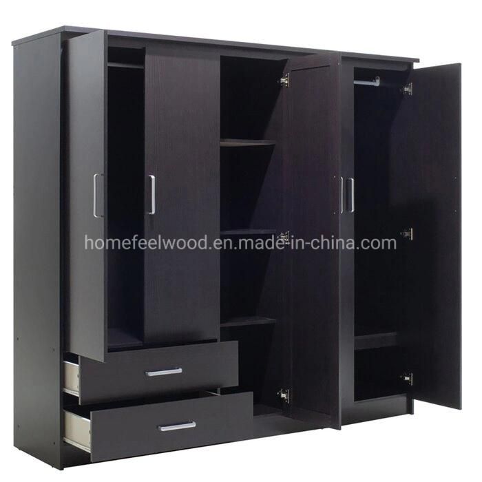 Wholesale Modern European Home Bedroom Furniture Wooden MDF Closet Wardrobe (HF-WF051321)