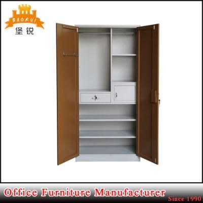 India Popular Home Furniture Steel Two Door Clothes Cupboard