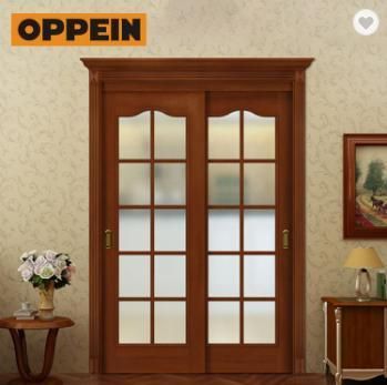 Oppein Arabic Style Malaysia Price Custom Solid Wood Bedroom Door