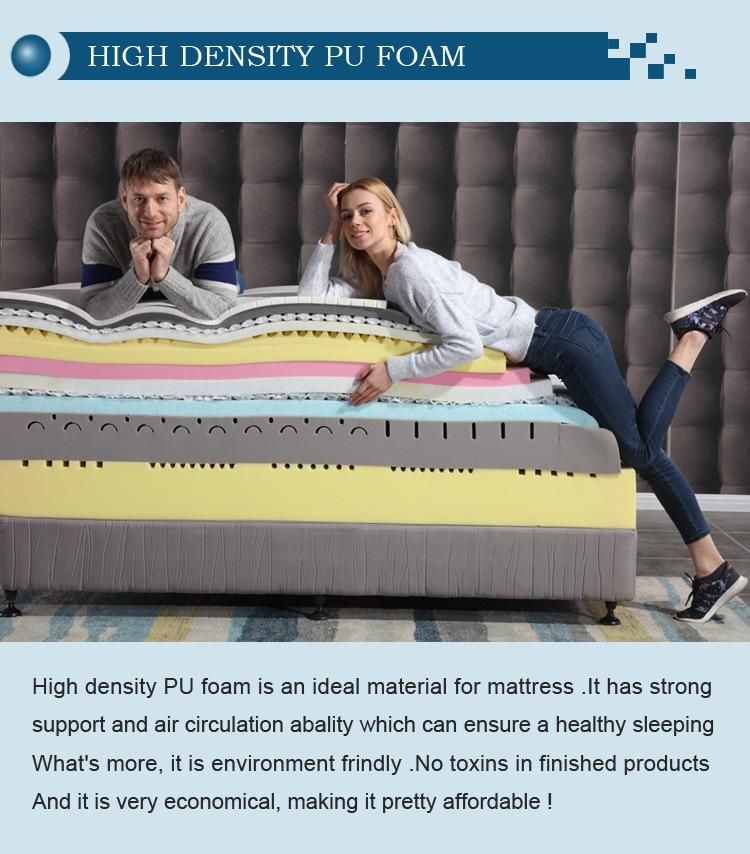Bedroom Furniture Vacuum and Roll Packing 4 Inch Thin Foam Mattress