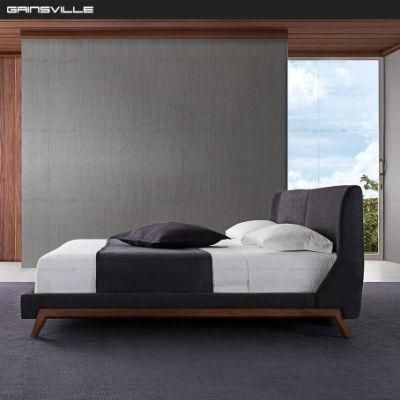 Chinese Wooden Bed Fabric Upholstered Luxury Modern Bedroom Furniture